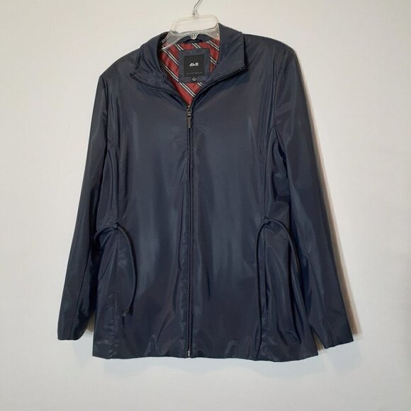 JLC NEW YORK Poly Vinyl Coat; Navy; Zipper; Size Large - Picture 1 of 6